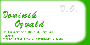 dominik ozvald business card